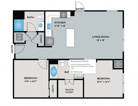 a floor plan of a bedroom floor plan with a bathroom and a living room